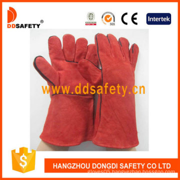 Red Cow Split Welder Gloves. Size: 14" (DLW615)